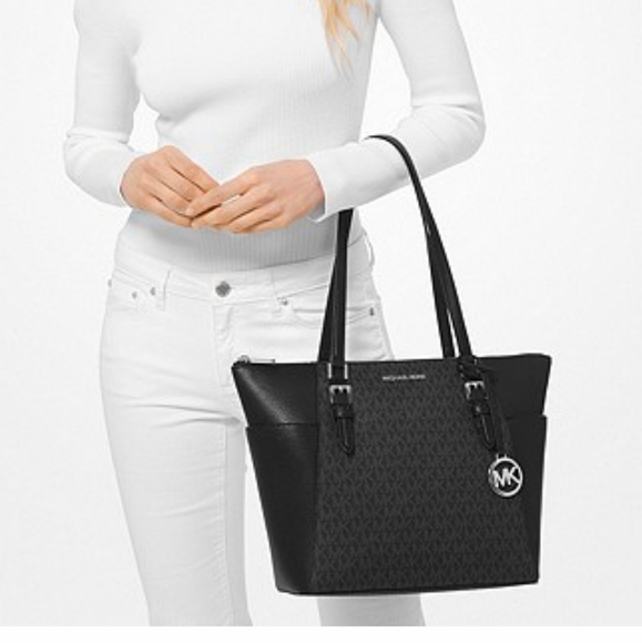 NWT Charlotte Logo Top Zip Tote - Picture 4 of 13